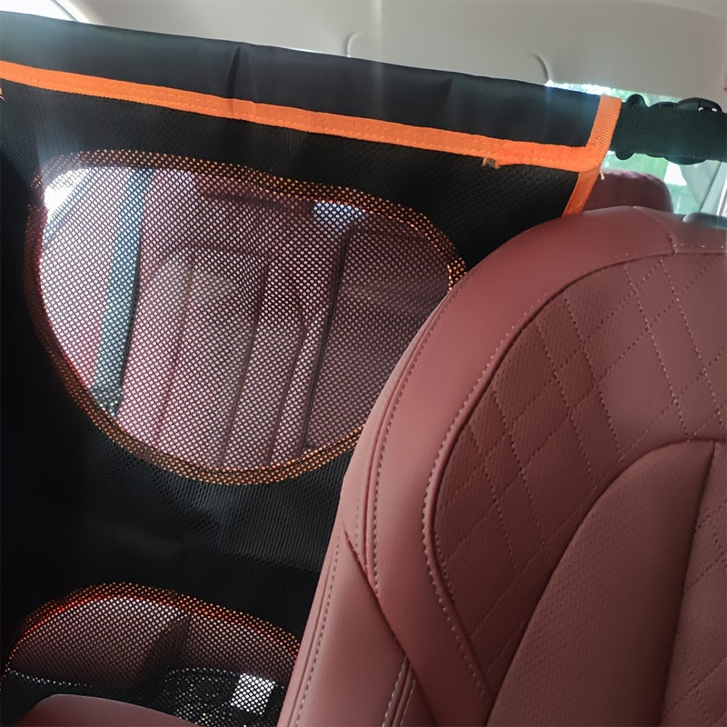 1pc Premium Pet Car Safety Net Barrier - Durable & Easy Install - Keeps Pets Secure in Backseat