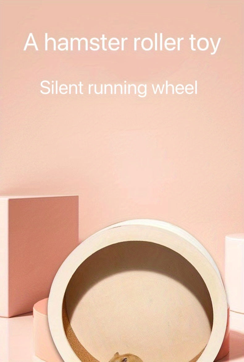 Silent Wooden Hamster Exercise Wheel - Ideal For Small Pets Like Hamsters, Gerbils, Mice, And Guinea Pigs - Promotes Healthy Exercise And Mental Stimulation