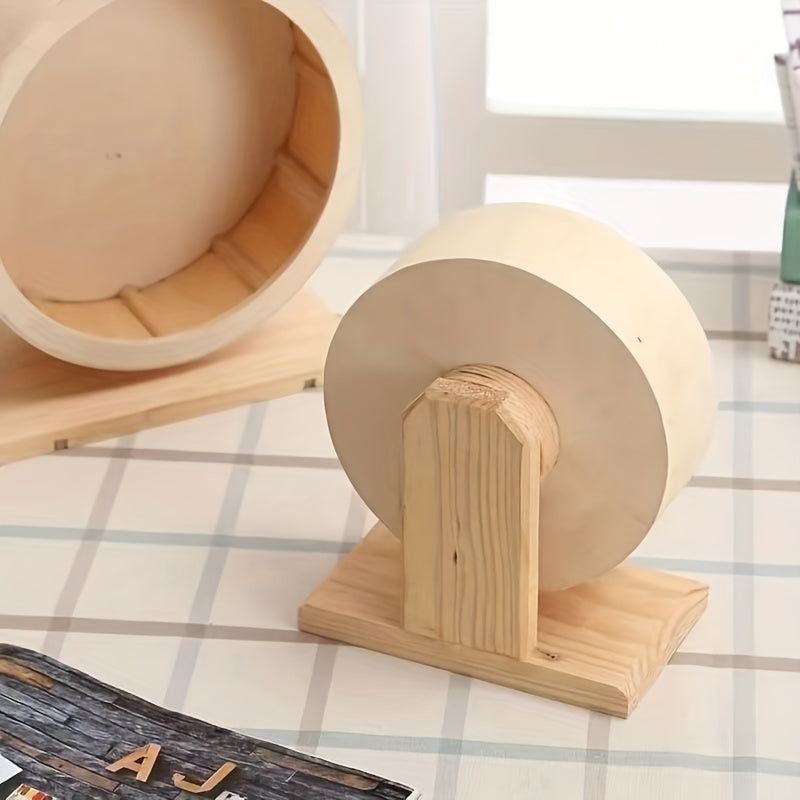 Silent Wooden Hamster Exercise Wheel - Ideal For Small Pets Like Hamsters, Gerbils, Mice, And Guinea Pigs - Promotes Healthy Exercise And Mental Stimulation