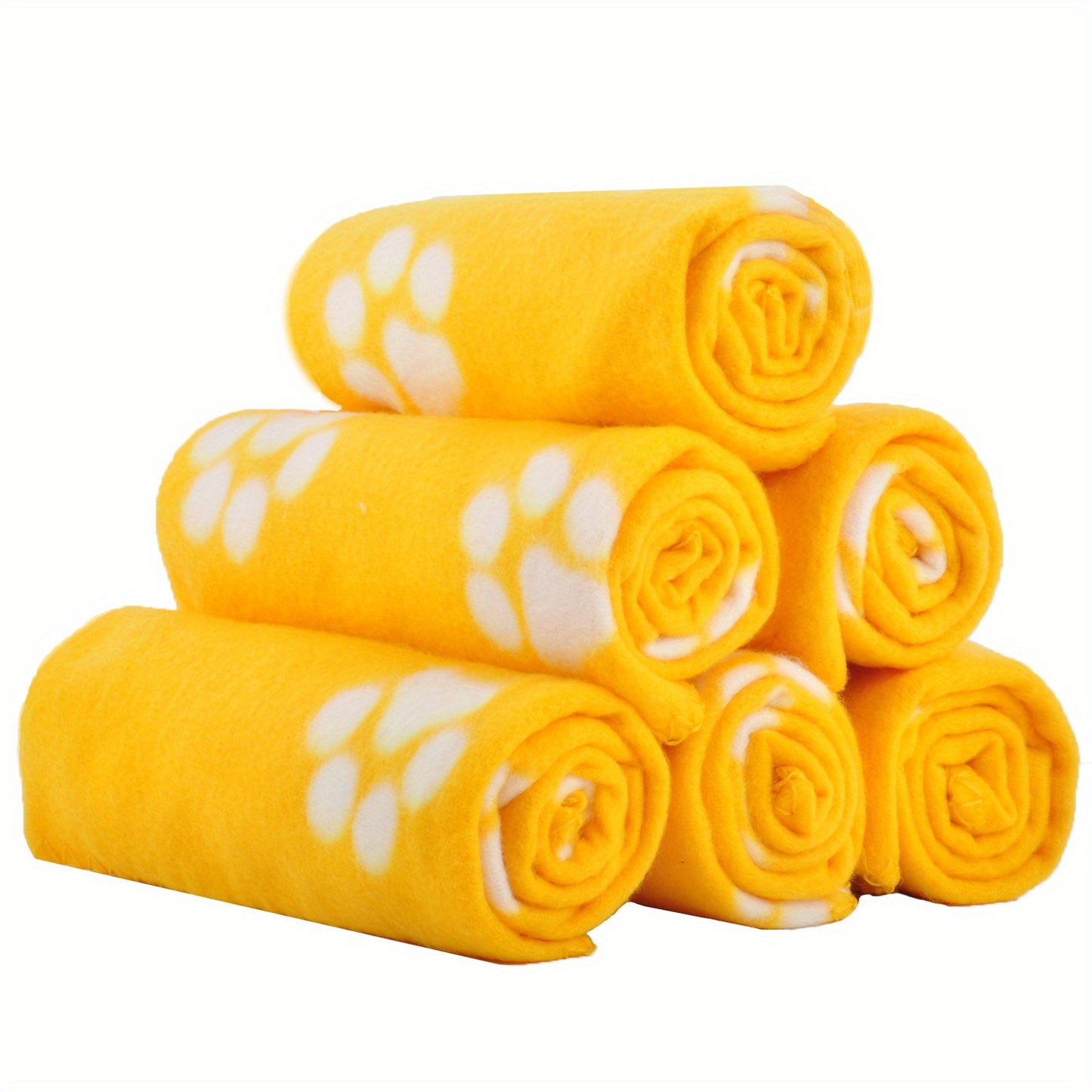 Keep Your Furry pets Cozy with this 6-Pack of Warm Paw Print Dog Blanket Bed Covers!