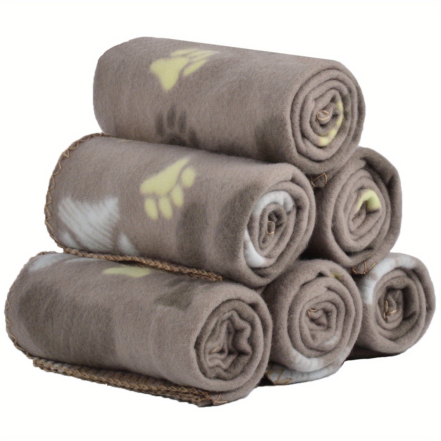 Keep Your Furry pets Cozy with this 6-Pack of Warm Paw Print Dog Blanket Bed Covers!