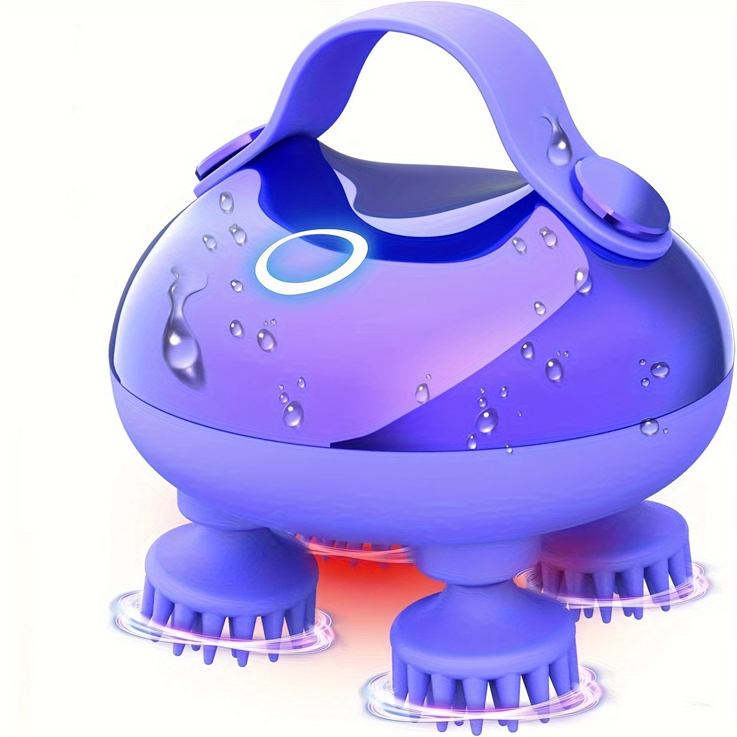 1pc XSEN Rechargeable Electric Scalp Massager, Handheld with 8 Detachable Claws, 3 Speeds, 2 Modes, USB Charging, Lithium Polymer Battery, Portable for Relaxation, Suitable for Women, Men, Pets