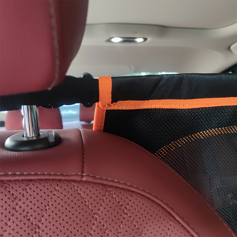 1pc Premium Pet Car Safety Net Barrier - Durable & Easy Install - Keeps Pets Secure in Backseat