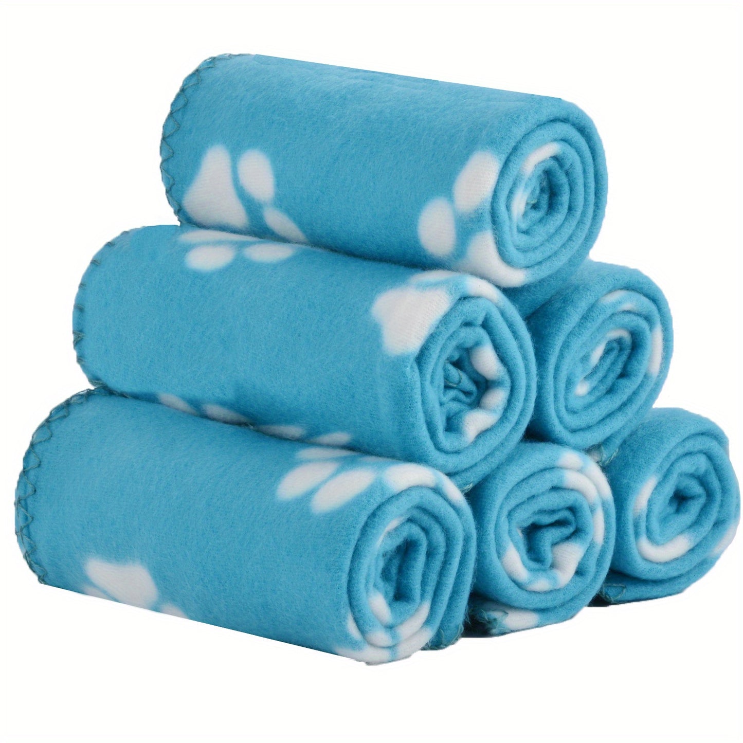 Keep Your Furry pets Cozy with this 6-Pack of Warm Paw Print Dog Blanket Bed Covers!