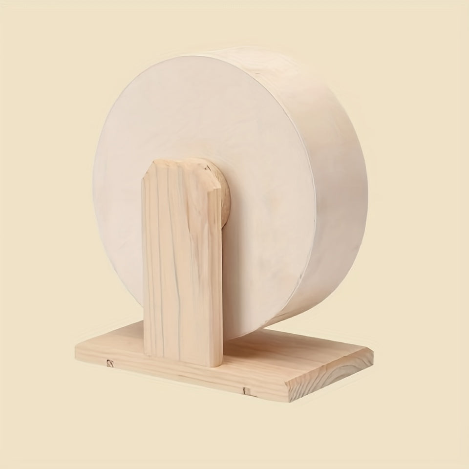 Silent Wooden Hamster Exercise Wheel - Ideal For Small Pets Like Hamsters, Gerbils, Mice, And Guinea Pigs - Promotes Healthy Exercise And Mental Stimulation
