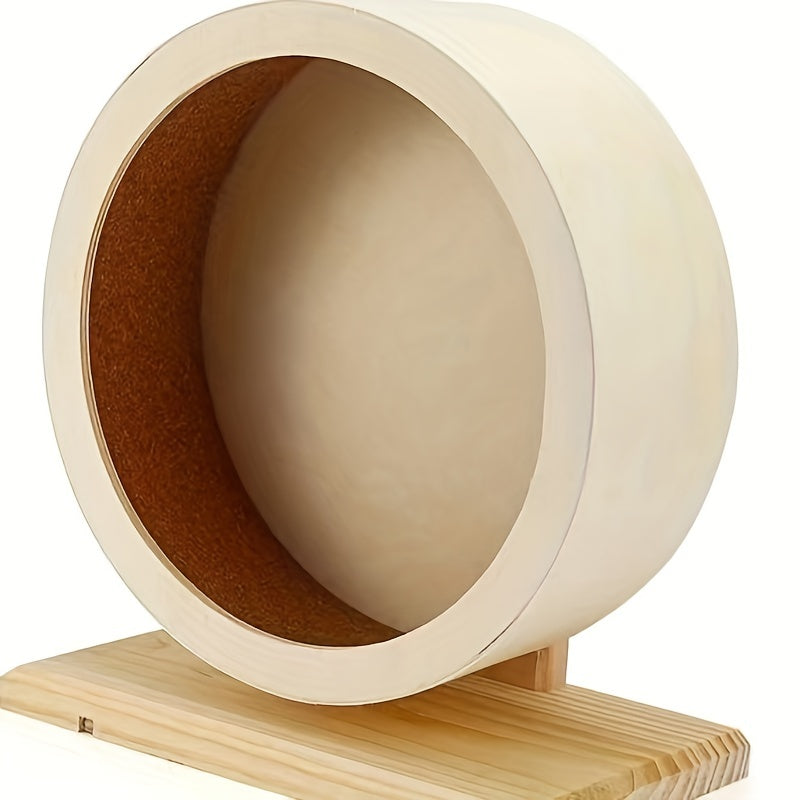 Silent Wooden Hamster Exercise Wheel - Ideal For Small Pets Like Hamsters, Gerbils, Mice, And Guinea Pigs - Promotes Healthy Exercise And Mental Stimulation