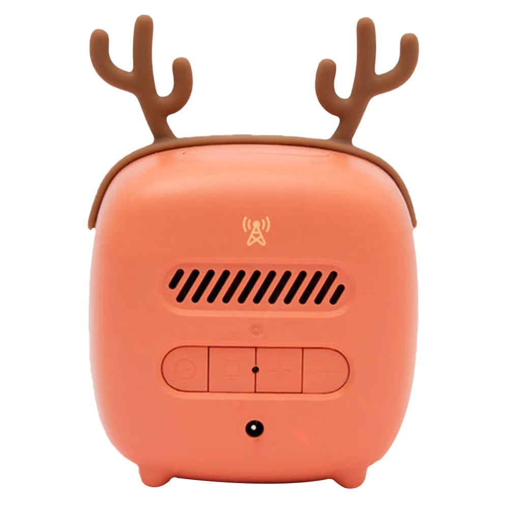 Cartoon Rabbit Deer Ear Alarm Clock Rechargeable Digital Display LED Nigh Light Table Clock Wall Clock Living Room LED Clock
