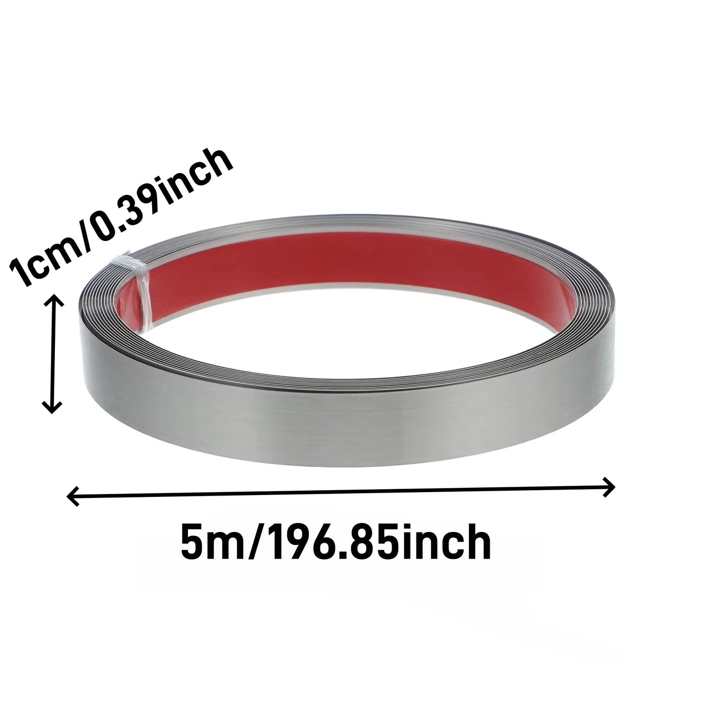 1PC 1cm/3cm/5cm mirror Stainless steel flat decorative lines wall stickers silver titanium background wall edge strips