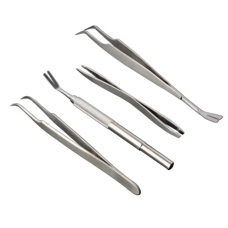 HOT Stainless Steel Pet Flea Remover Tool Scratching Hook Tweezers Clips Set Cat Dog Tick Removal Tool Pet Grooming Supplies