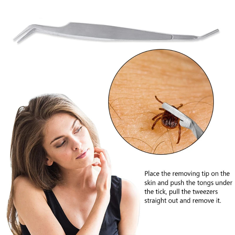 HOT Stainless Steel Pet Flea Remover Tool Scratching Hook Tweezers Clips Set Cat Dog Tick Removal Tool Pet Grooming Supplies