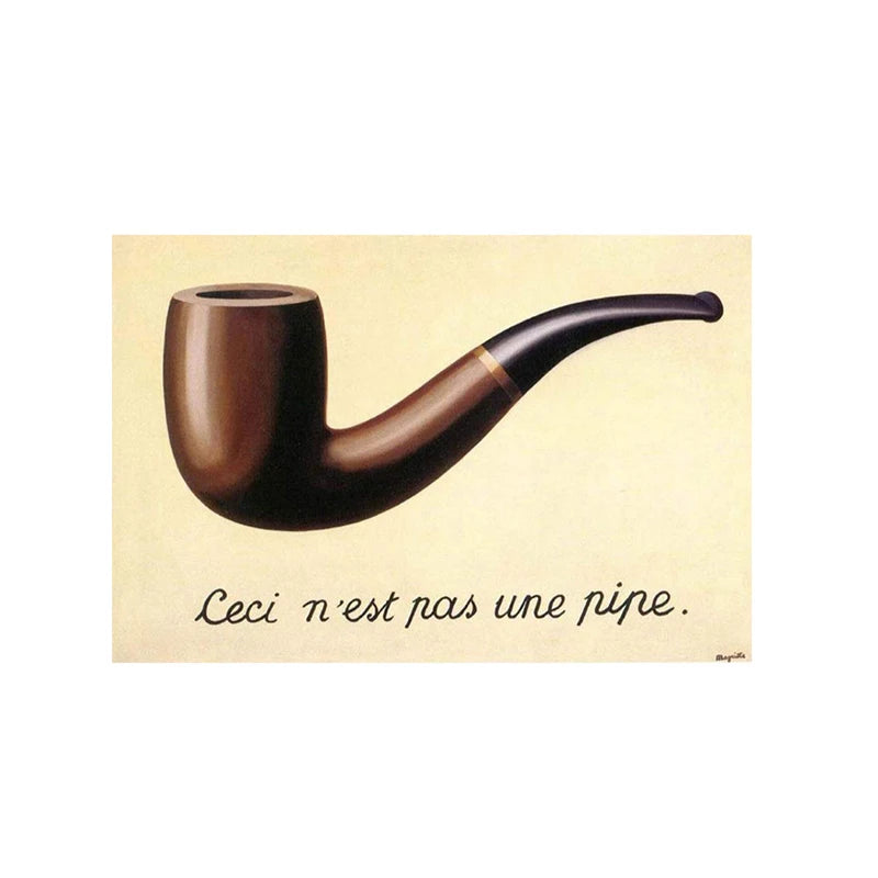Magritte Famous This Is Not A Pipe Canvas Painting Posters and Prints Cuadros Wall Art Pictures for Living Room Home Decoration