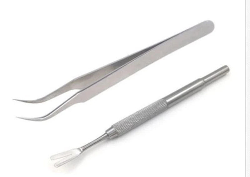 HOT Stainless Steel Pet Flea Remover Tool Scratching Hook Tweezers Clips Set Cat Dog Tick Removal Tool Pet Grooming Supplies