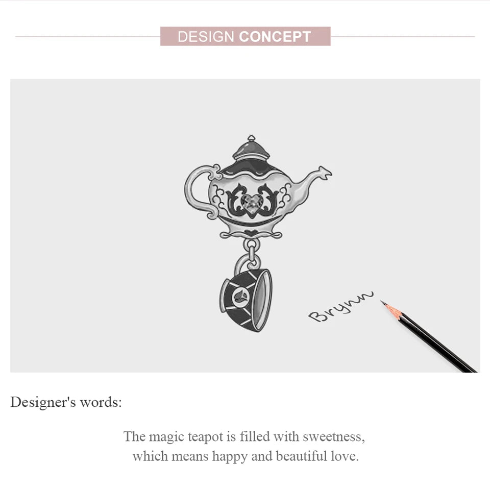 WOSTU Hot Sale 925 Sterling Silver Colock Pendant Magic Can Dangle Charm fit Original Bracelet & Necklace Fine Jewelry Gift