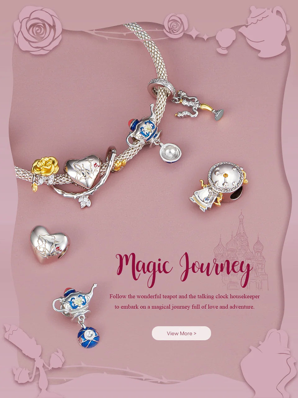 WOSTU Hot Sale 925 Sterling Silver Colock Pendant Magic Can Dangle Charm fit Original Bracelet & Necklace Fine Jewelry Gift