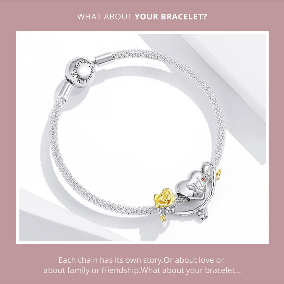 WOSTU Hot Sale 925 Sterling Silver Colock Pendant Magic Can Dangle Charm fit Original Bracelet & Necklace Fine Jewelry Gift
