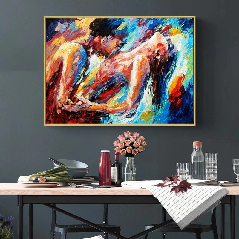 Abstract Passion Sexy Canvas Painting Modern Naked Woman and Man Posters and Prints Wall Art Pictures for Living Room Home Decor