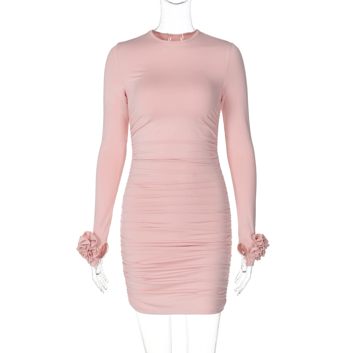 Crew Neck Long Sleeves Dress
