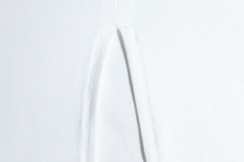 Vacation Style White Floor-Length Dress