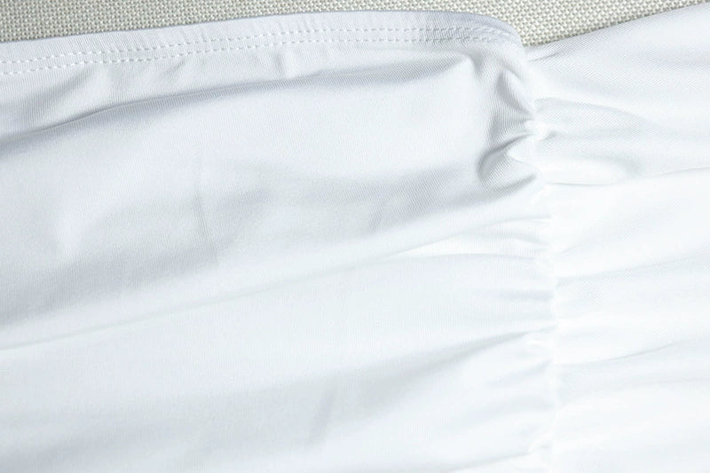 Vacation Style White Floor-Length Dress