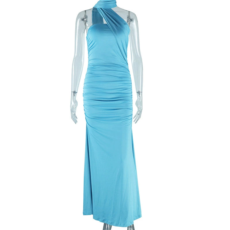 Vacation Style White Floor-Length Dress