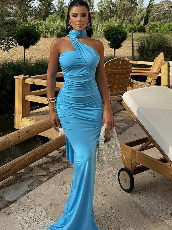 Vacation Style White Floor-Length Dress