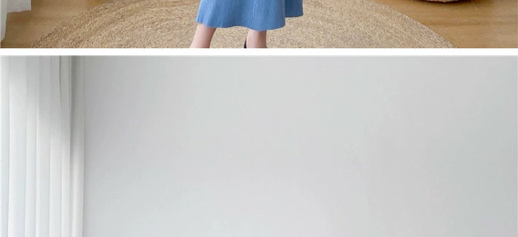 Autumn and Winter V-neck Slim-Fit Sleeveless Sling Fishtail Dress Sweater