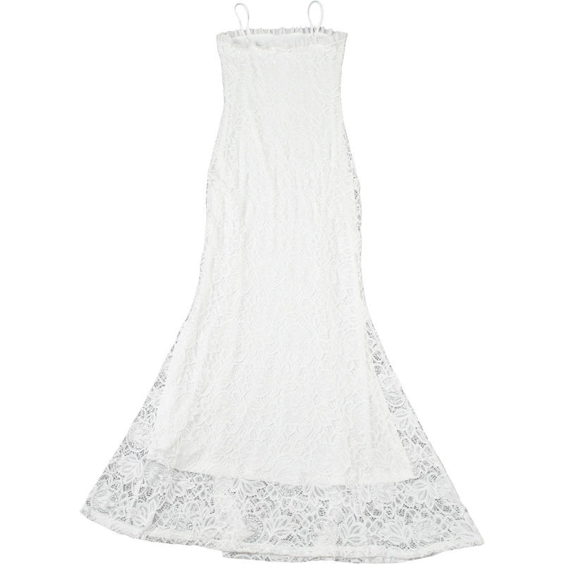 Fashion Style 2025 Summer New Arrival Women's Clothing Elegant Sexy Pure Color Mesh Patchwork Cut Out Silm Sling