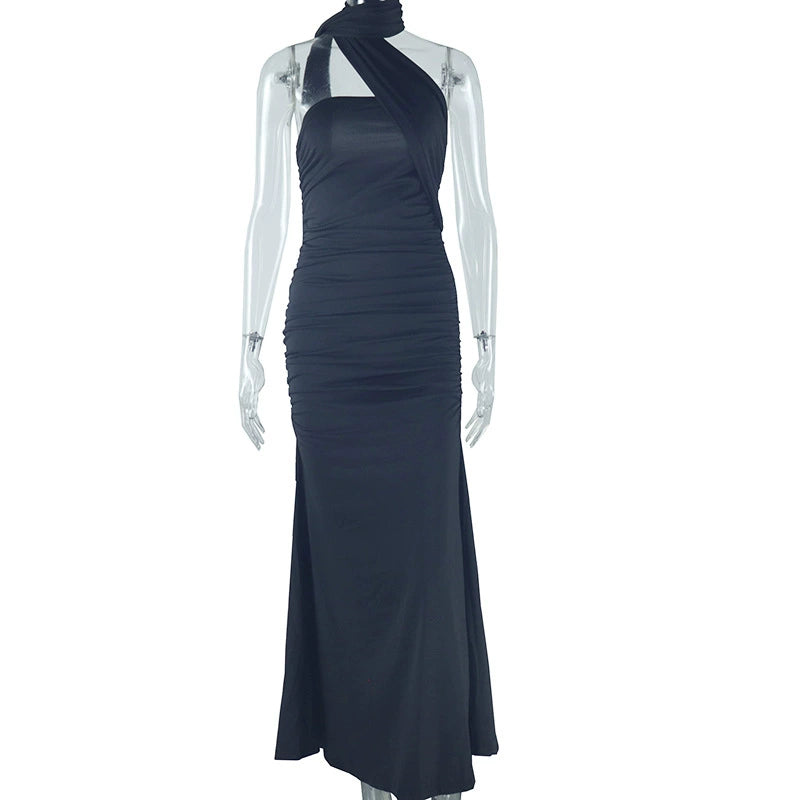 Vacation Style White Floor-Length Dress