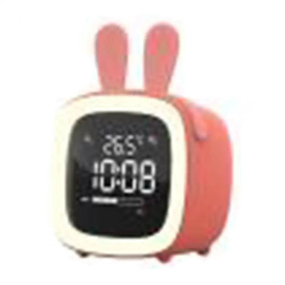 Cartoon Rabbit Deer Ear Alarm Clock Rechargeable Digital Display LED Nigh Light Table Clock Wall Clock Living Room LED Clock