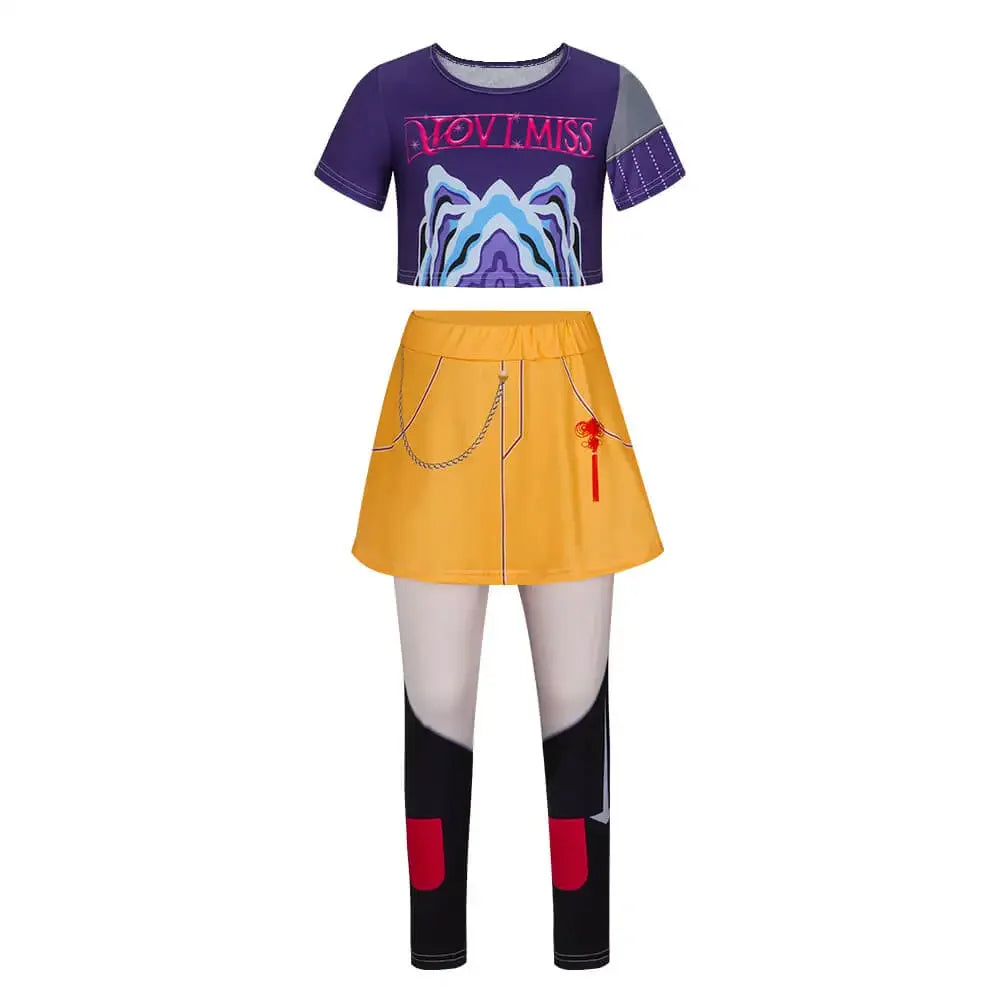 Kids Kpop Demon Hunters Rumi Zoey Mira Cosplay Huntrix Costume For Girls Clothes