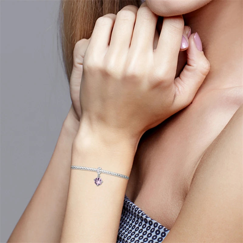 Hot Sale 925 Silver Retro Heart Shape Lotus Angel Charm Beads Fit Pandach Original DIY Bracelets Birthday Gifts Fine Jewelry