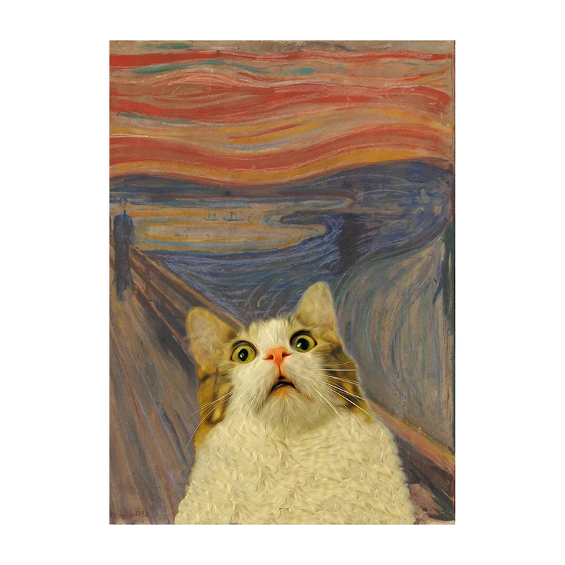 Tape Collage Canvas Painting Shy Girl Poster and Print The Classy Kiss Wall Art Picture for Living Room Home Wall Decoration