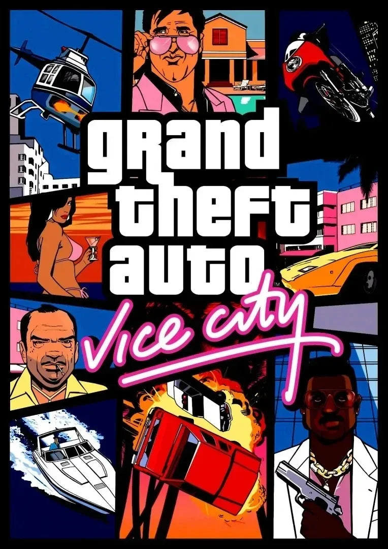 Canvas Painting Wall Picture Print Modern Video Game Grand Theft Auto Poster For Gamer Living Room Home Decor Frameless