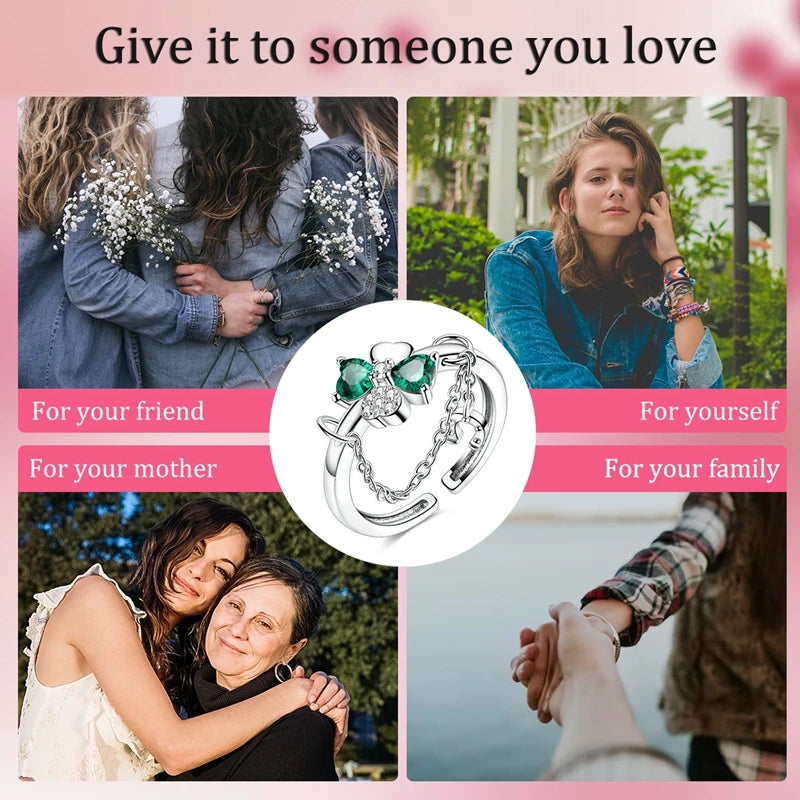 New 925 Sterling Silver Open Ring Hollow Rose Infinite Love Simple Ring Women Wedding Engagement Party Jewelry Gift