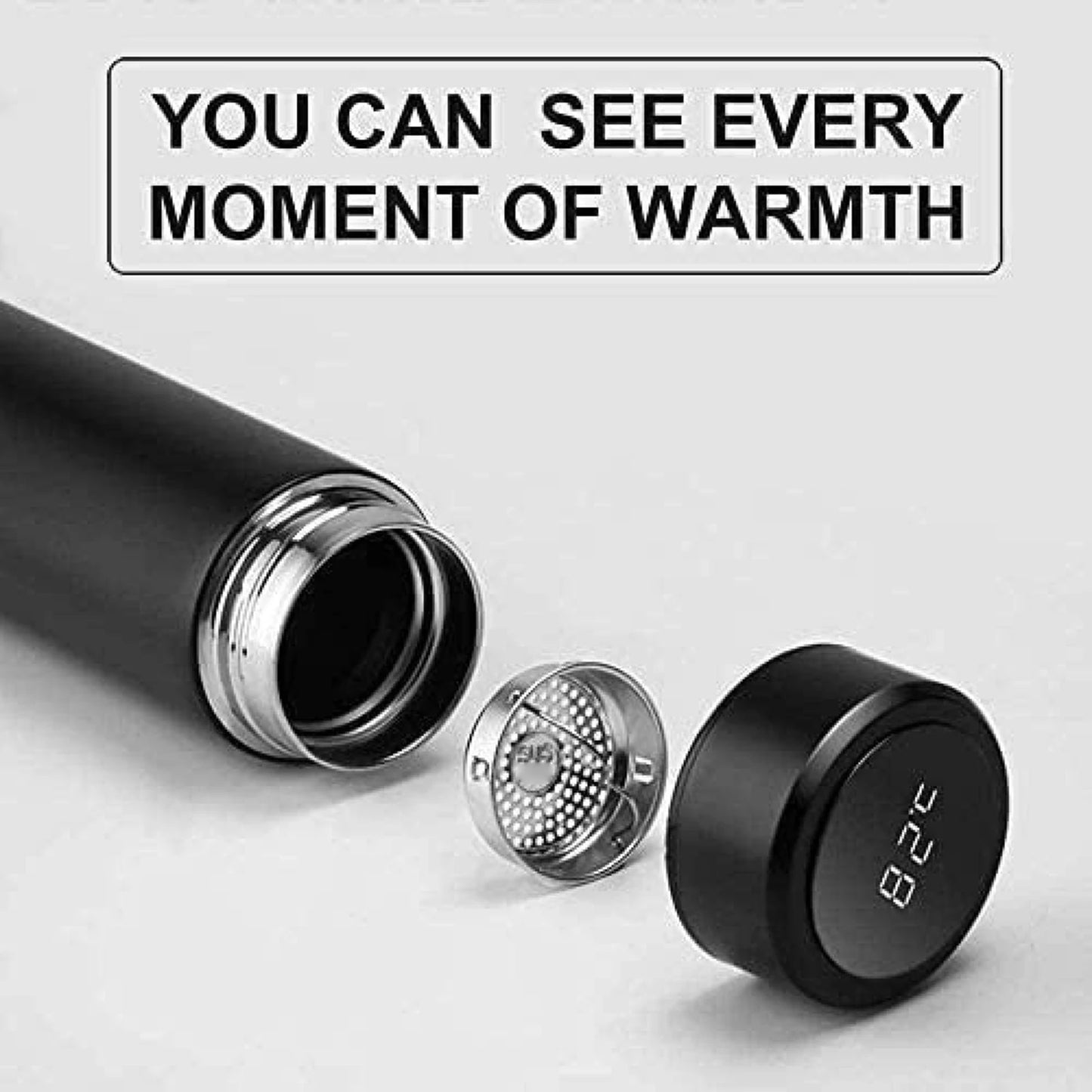 304 Stainless Steel Led Touches Screen Mug Temperature Display Mug Spill-Proof Coffee Cup for Women Girls Picnic Hiking