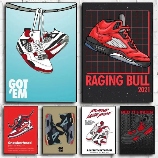 Sneakerhead Trendy Shoes Poster No Framed Poster Canvas Painting Club Bar Poster Wall Art Painting Bedroom Study  Room Decor