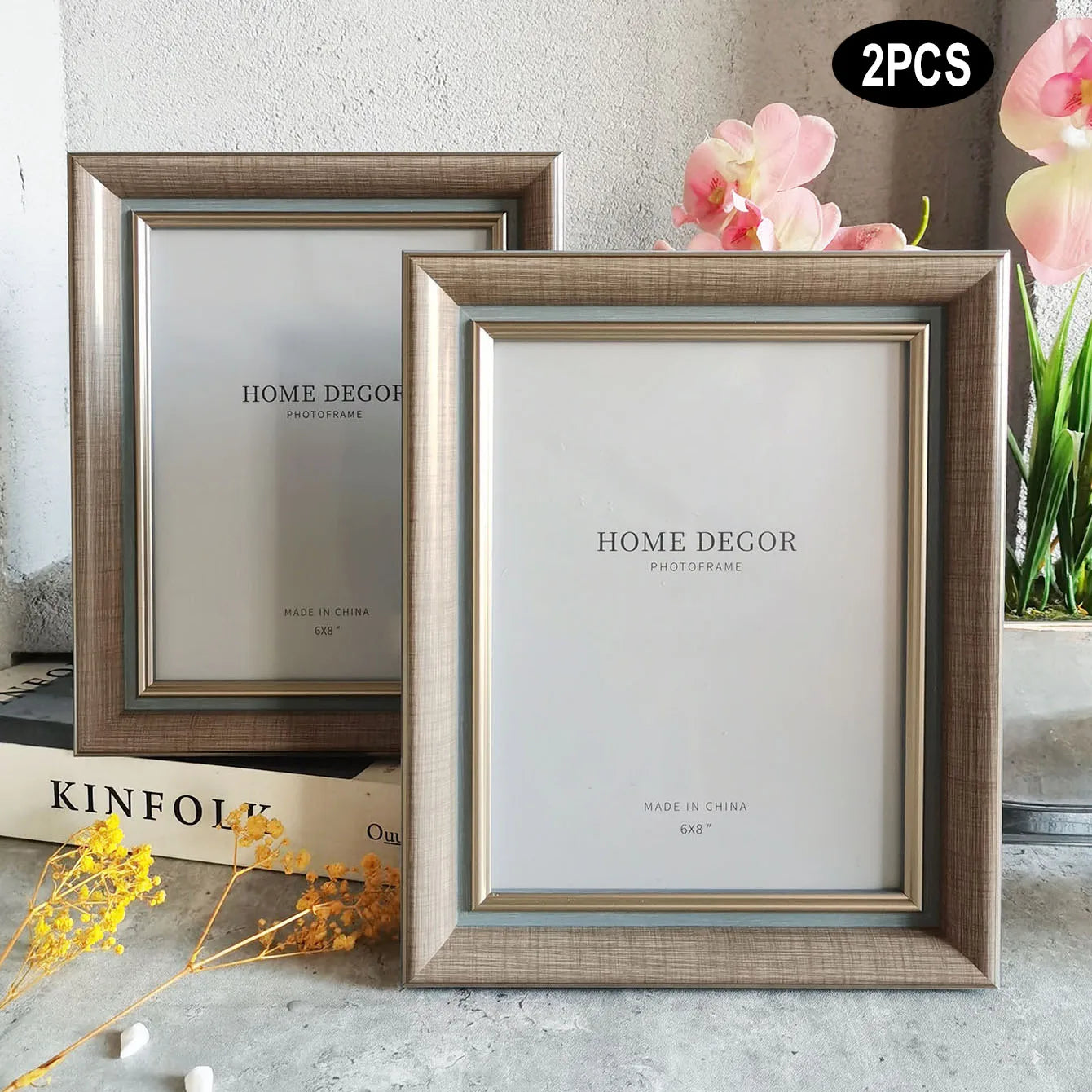 2pcs Photo Frames Set-10X15/15X20/20X25cm Picture Franes for Wall & Tabletop Home Decor Commemorative Gift Birthday Housewarming