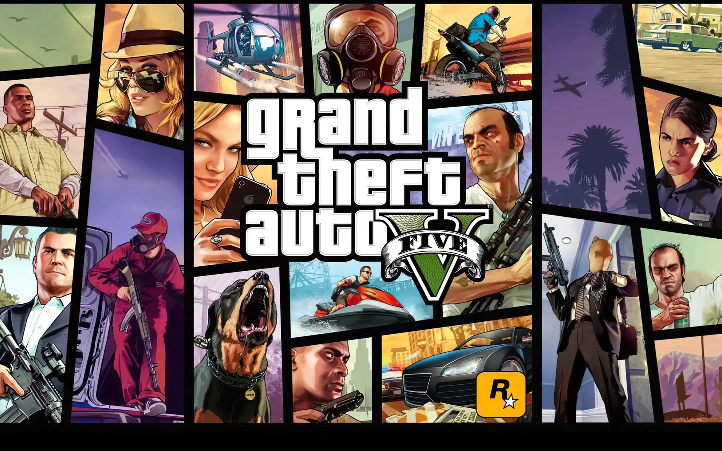 Canvas Painting Wall Picture Print Modern Video Game Grand Theft Auto Poster For Gamer Living Room Home Decor Frameless