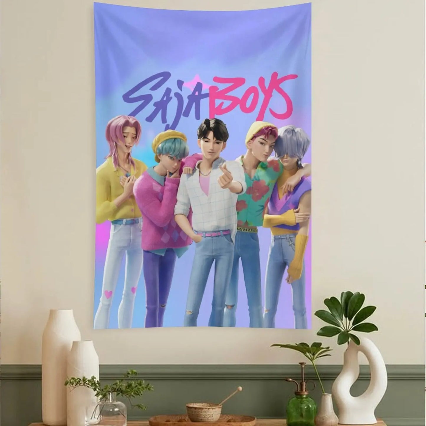 Huntrix KPop Demon Hunters Tapestry Wall Decor, 40''x60''