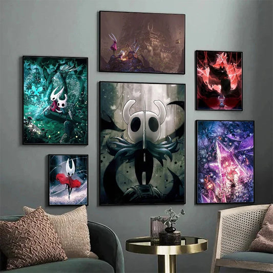Hollow Knight Anime Videogame Aesthetic Canvas Painting Posters and Prints Wall Art Picture for Bedroom Home Decor