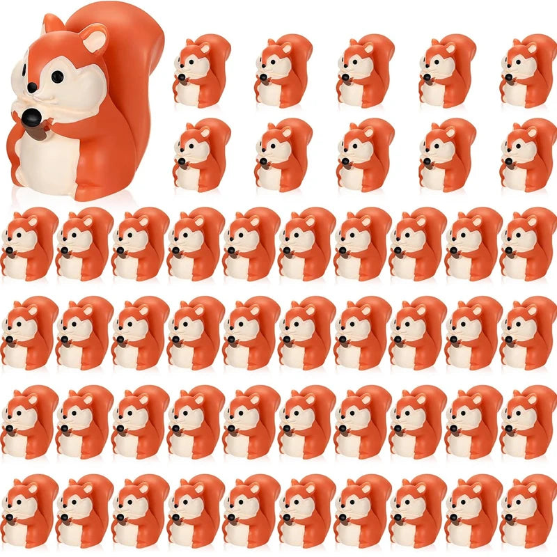 5/10 Pcs Cute Mini Resin Squirrels Miniatures, Fairy Garden Figurines Accessories, Micro Landscape DIY Craft Ornament Supplies