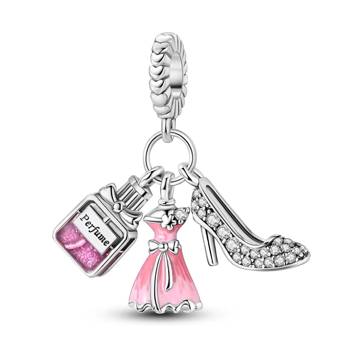 Original Charms 925 Silver Plated Bee Moon Star Pendant Fit Bracelet Making For Woman Fashion Jewelry