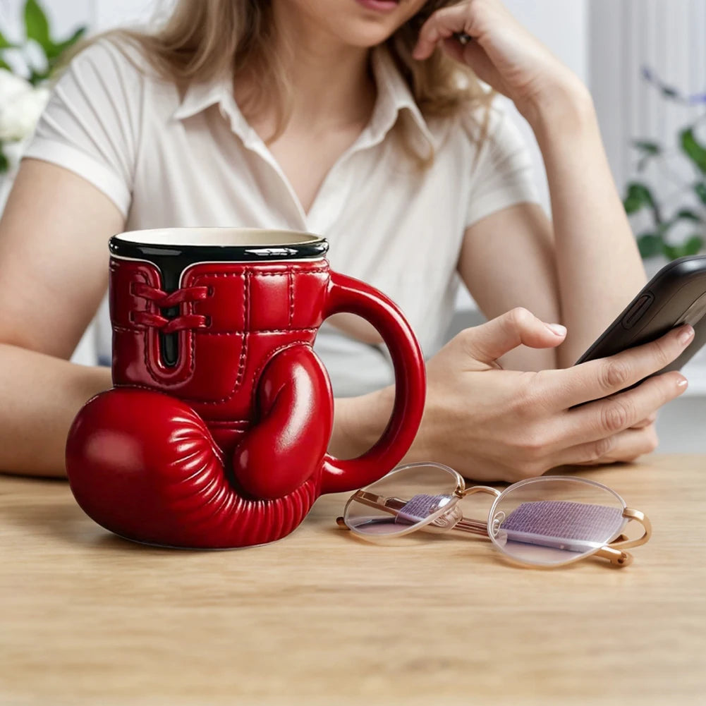 Boxing Glove Mug Sports Themed Mug Novelty Coffee Cup Gifts for Boxing Lovers