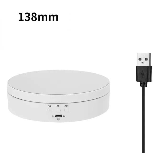Photography Turntable Electric Rotating Display Stand 360 Degree with Remote Control Motorized Turntable for Photos or Videos