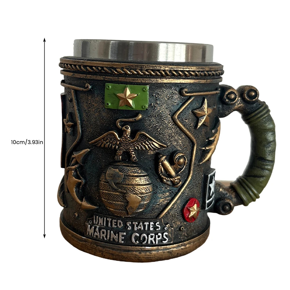 5 Styles American Commemorative Mug Decorative 3D Relief Design 250th Anniversary Mug Marine Corps Mug for Veterans