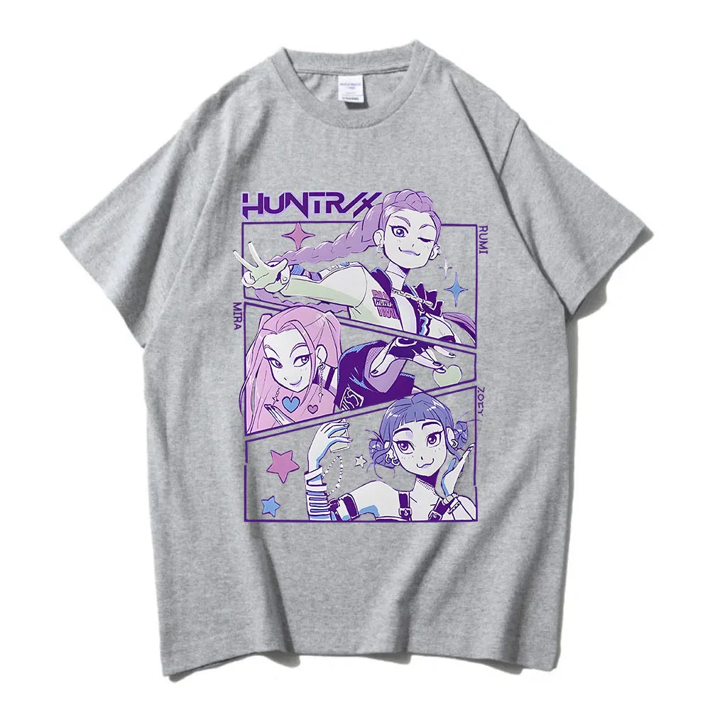 KPop Demon Hunters T-shirt Summer Short Sleeve