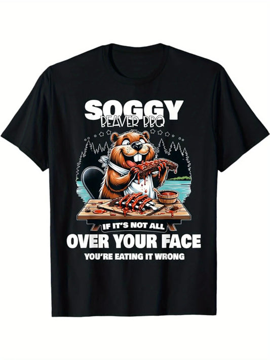Soggy Beaver BBQ Graphic Tee T-Shirt