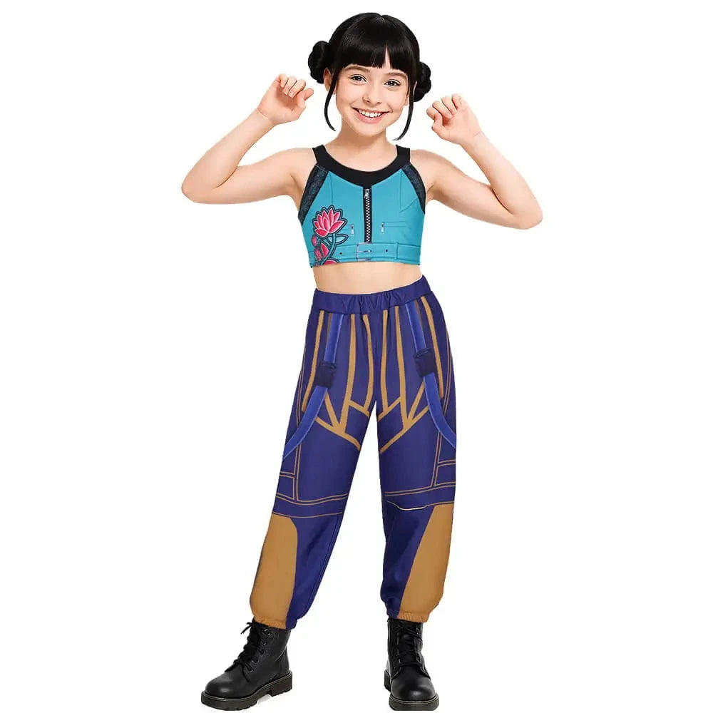 Kids Kpop Demon Hunters Rumi Zoey Mira Cosplay Huntrix Costume For Girls Clothes