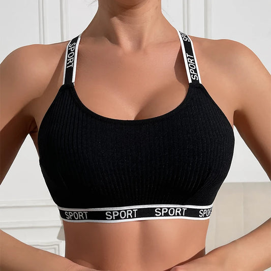 Ribbed Women Bras No Pad Female Underwear Athletic