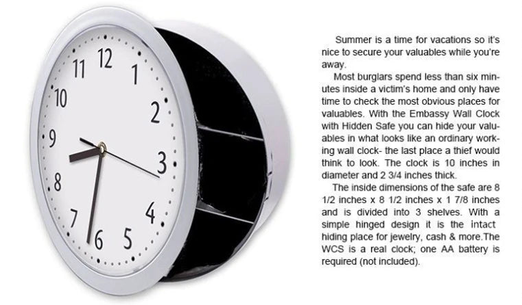 jewelry clock safe clock creative living room money wall clock safe storage box clock wall clock